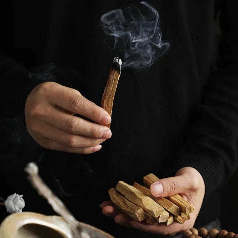 Natural Palo Santo Incense Sticks High-Oil Content for Aromatherapy Yoga Budda Household Purify Air Mind Healing Old Growth Wood