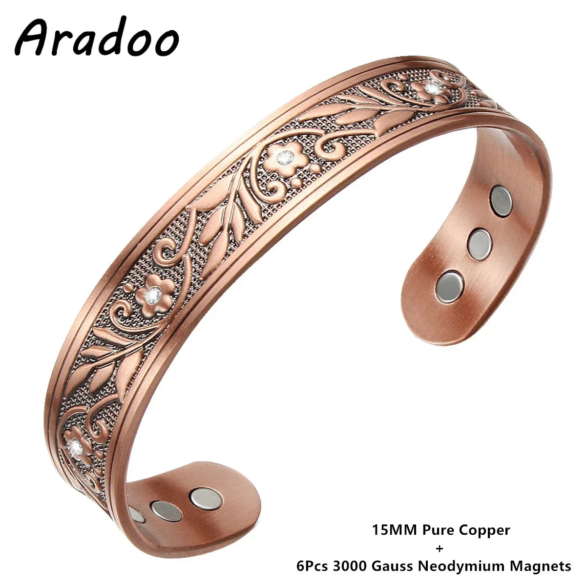 ARADOO Energy Copper Cuff Bracelet – Balance, Focus & Everyday Style