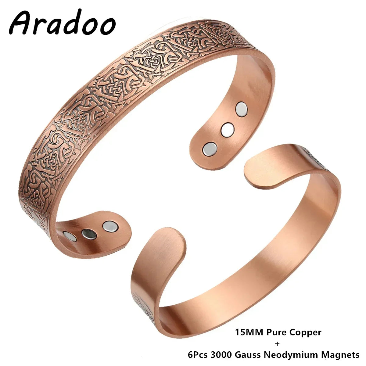 ARADOO Energy Copper Cuff Bracelet – Balance, Focus & Everyday Style