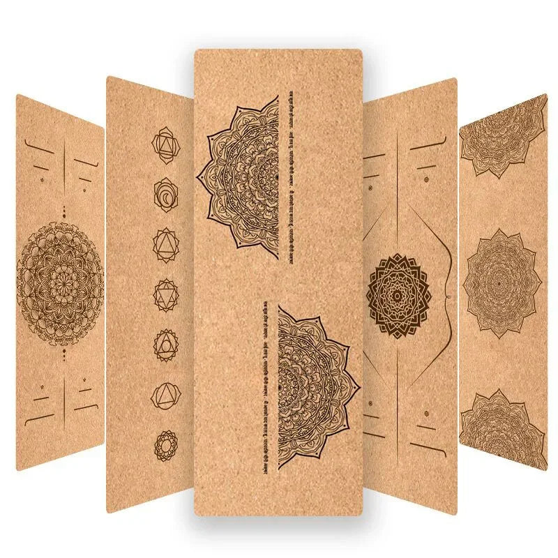 6mm Thickness Eco Friendly Cork Yoga Mat for Beginner Gym Cushion Fitness Rugs Customized