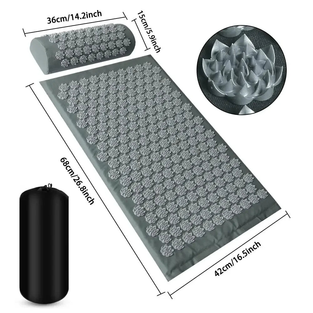 Eco Lotus Spike Mat Acupuncture Massage Cushion Kuznetsov's Applicator for Neck Foot Back Yoga Acupressure Massage Mat
