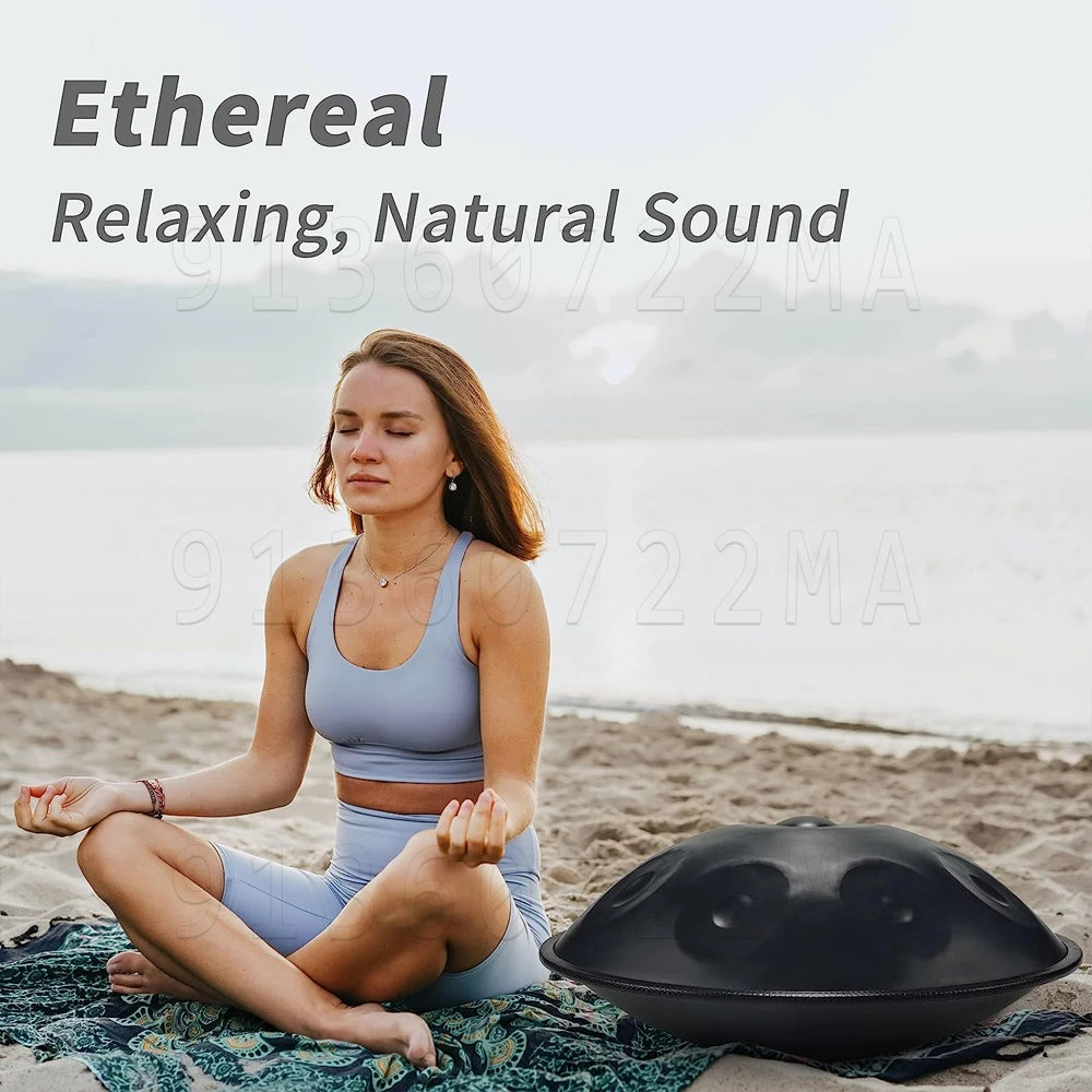 Handpan Drum D minor 22 inch tambor meditation instrument yoga music drum beginner steel tongue drum 440Hz 9/10/12 notes
