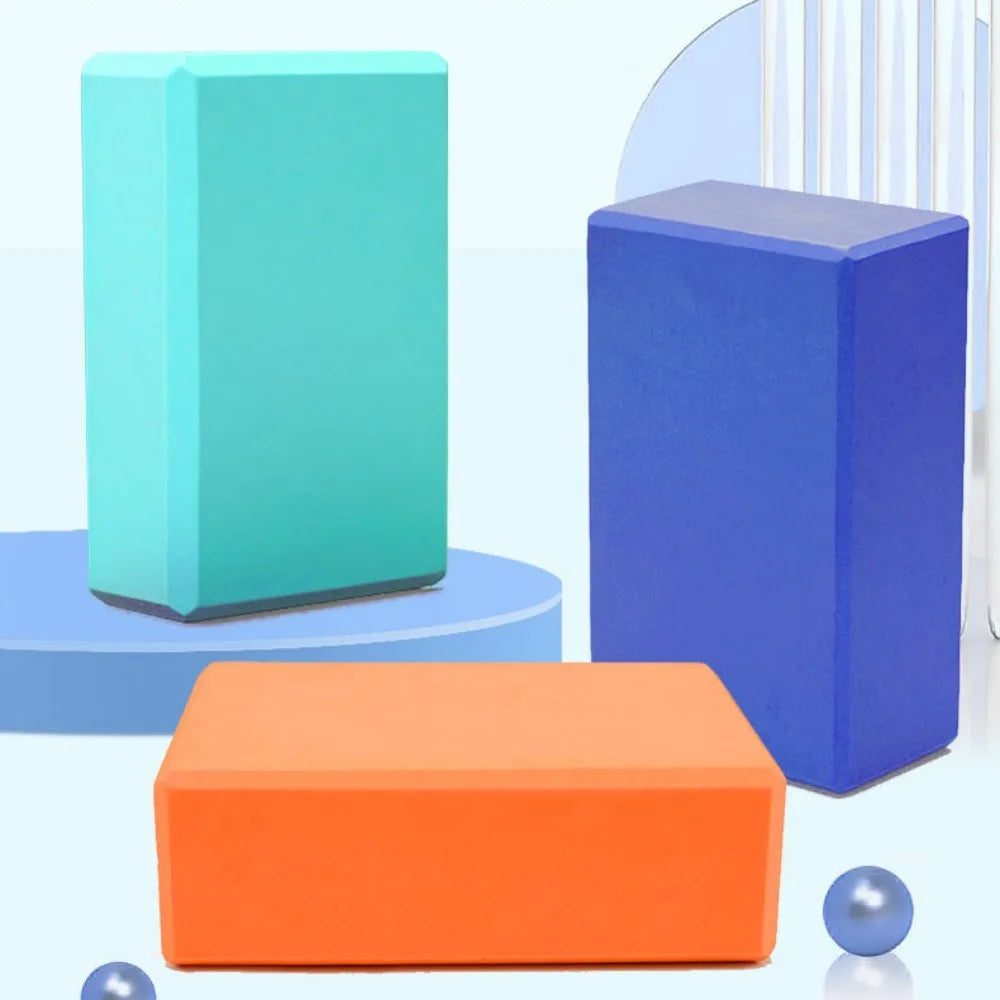 Workout Training High Density Yoga Foam Blocks Non-slip EVA Yoga Block Solid Color Lightweight Props Brick Yoga