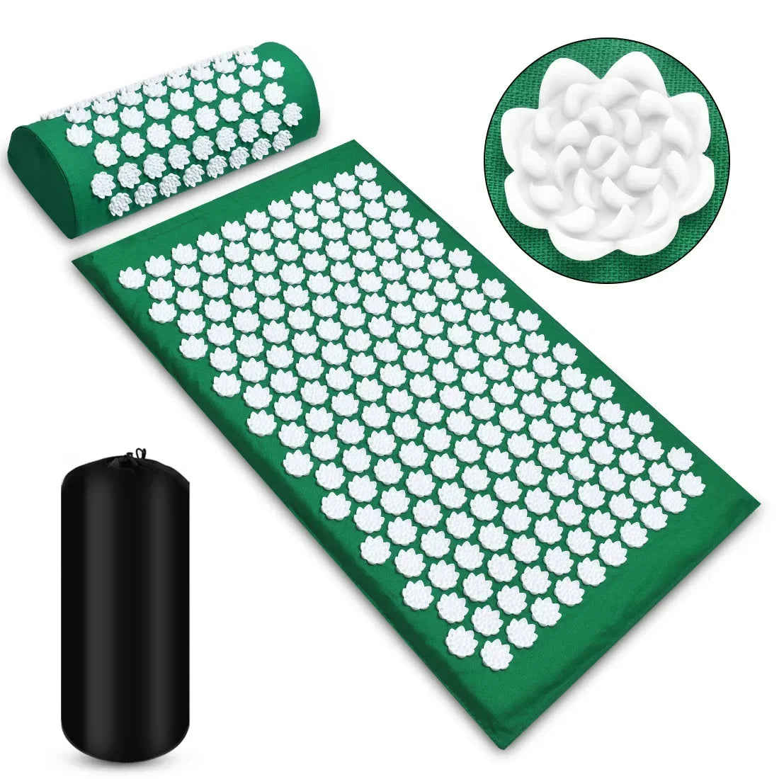 Eco Lotus Spike Mat Acupuncture Massage Cushion Kuznetsov's Applicator for Neck Foot Back Yoga Acupressure Massage Mat