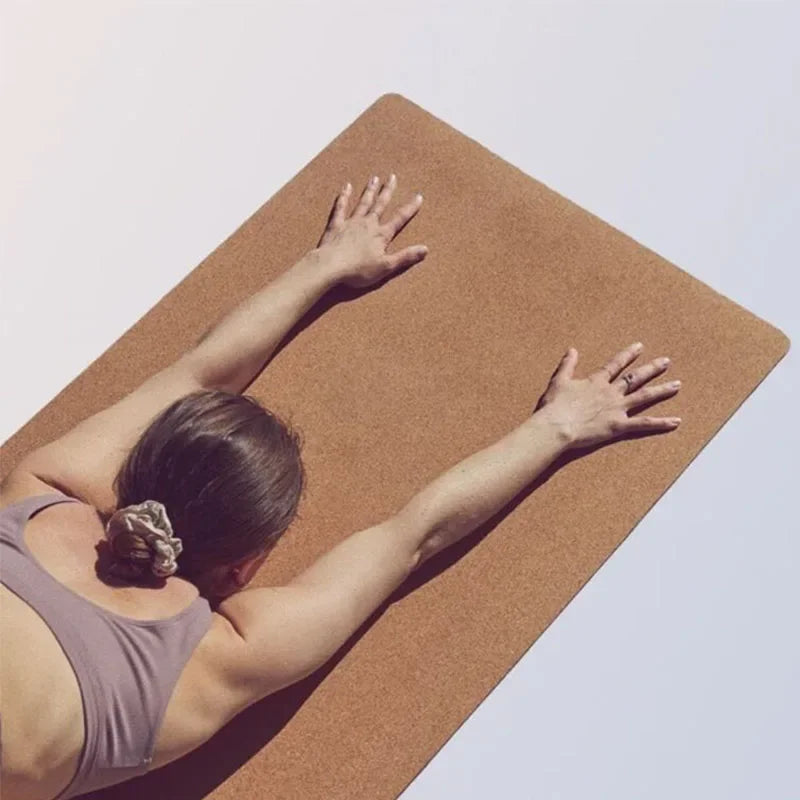 6mm Thickness Eco Friendly Cork Yoga Mat for Beginner Gym Cushion Fitness Rugs Customized