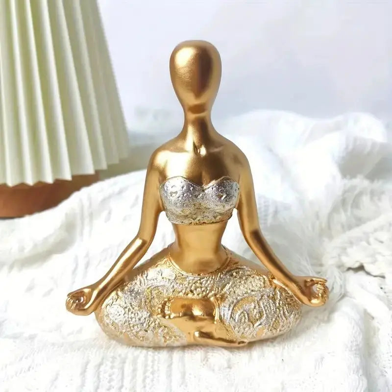 Yoga girl ornaments, tv stand decorations, body art figurines, meditation yoga ornaments, office decorations, lifelike girl shap