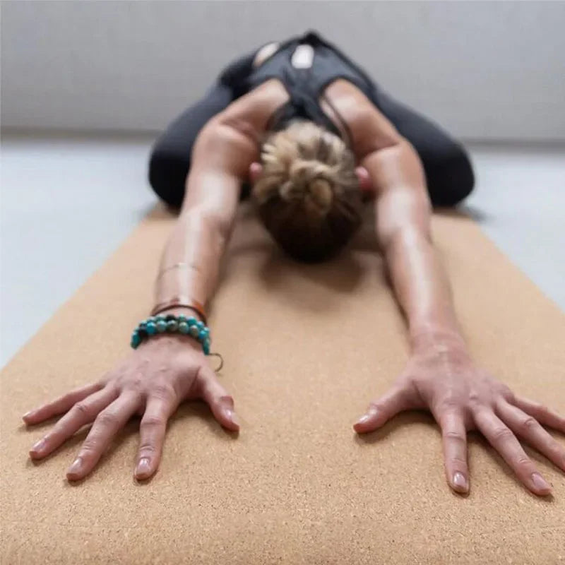 6mm Thickness Eco Friendly Cork Yoga Mat for Beginner Gym Cushion Fitness Rugs Customized