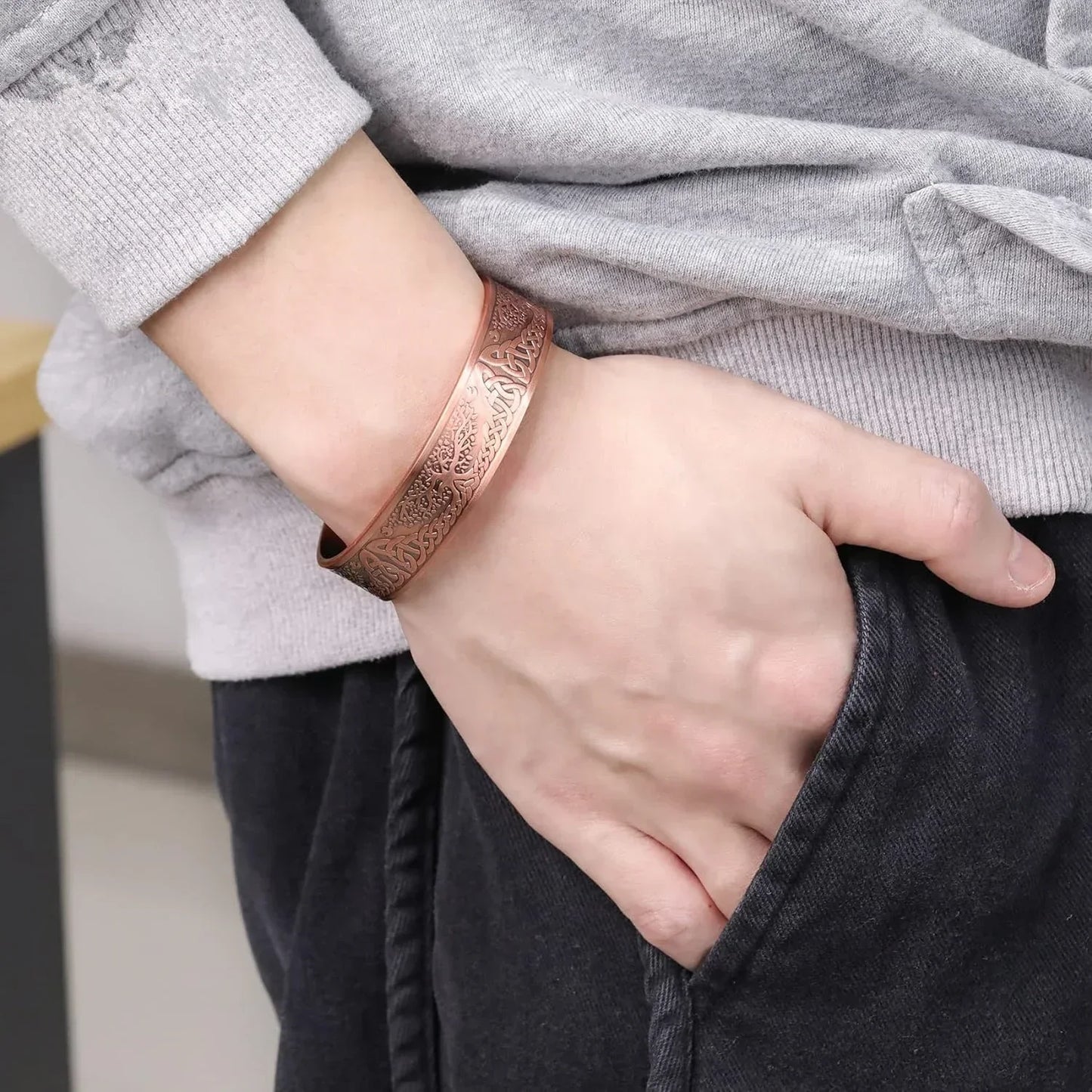 ARADOO Energy Copper Cuff Bracelet – Balance, Focus & Everyday Style