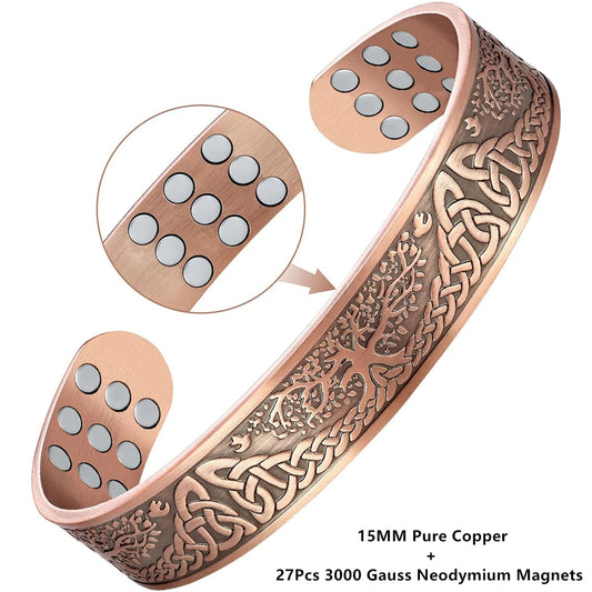 ARADOO Energy Copper Cuff Bracelet – Balance, Focus & Everyday Style